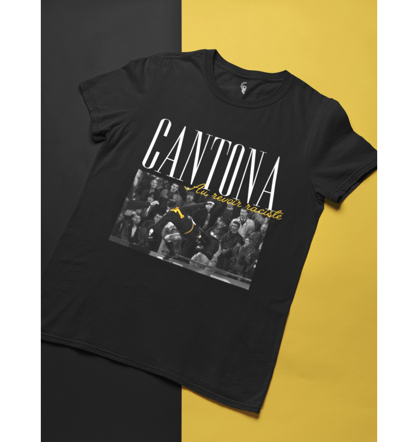Camiseta negra Cantona "Au revoir raciste"