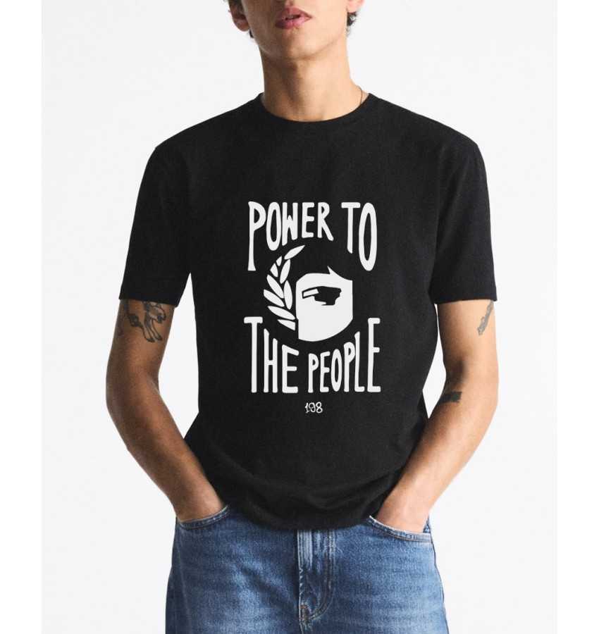 Camiseta power logo negra - 17,90 € | 198 MARCA DE ROPA PARA VENCER