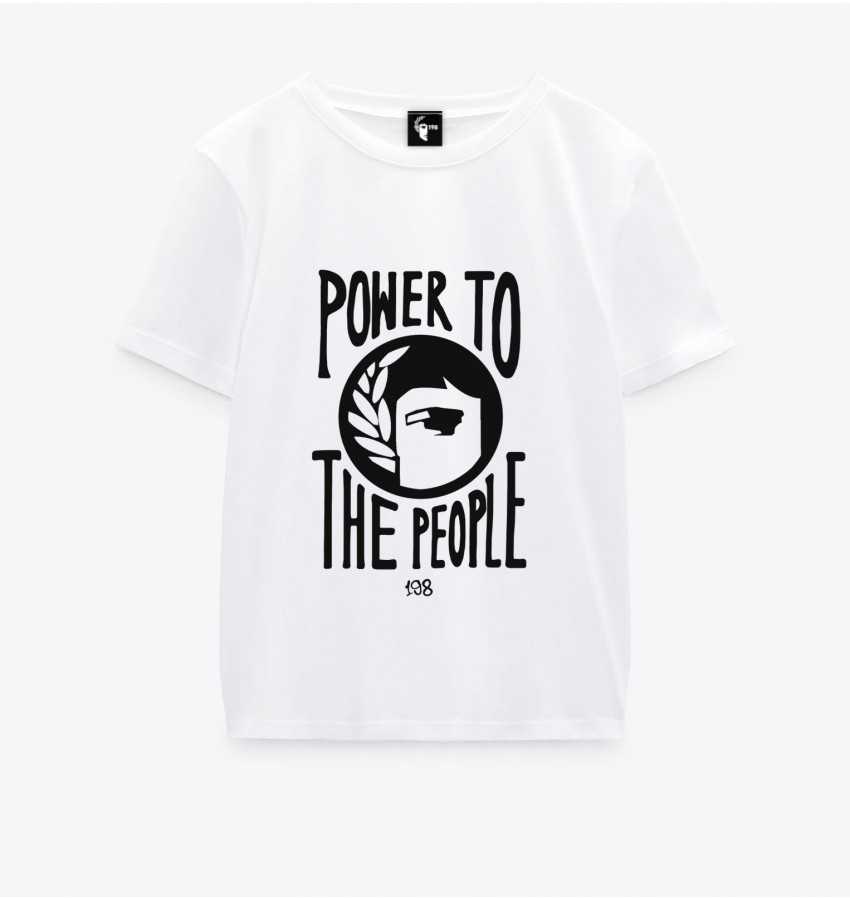 Camiseta  power logo 198 blanca mujer