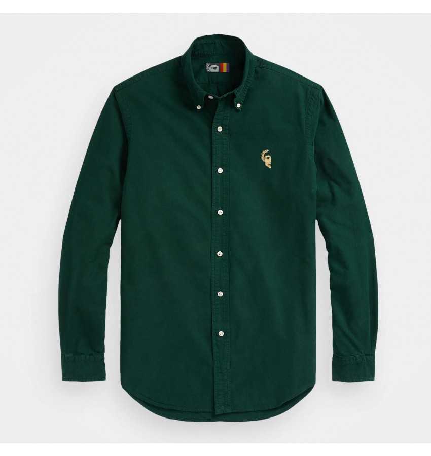 Camisa Garibaldi verde estilo Oxford - 29,45 €