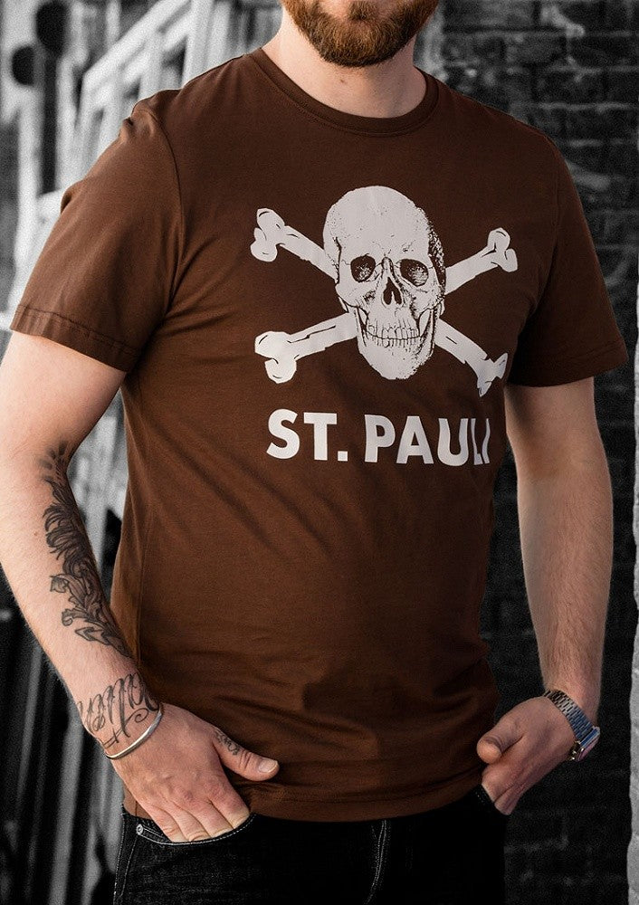 CAMISETA CALAVERA MARRÓN ST.PAULI