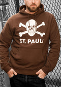 SUDADERA ST.PAULI  CAPUCHA MARRON