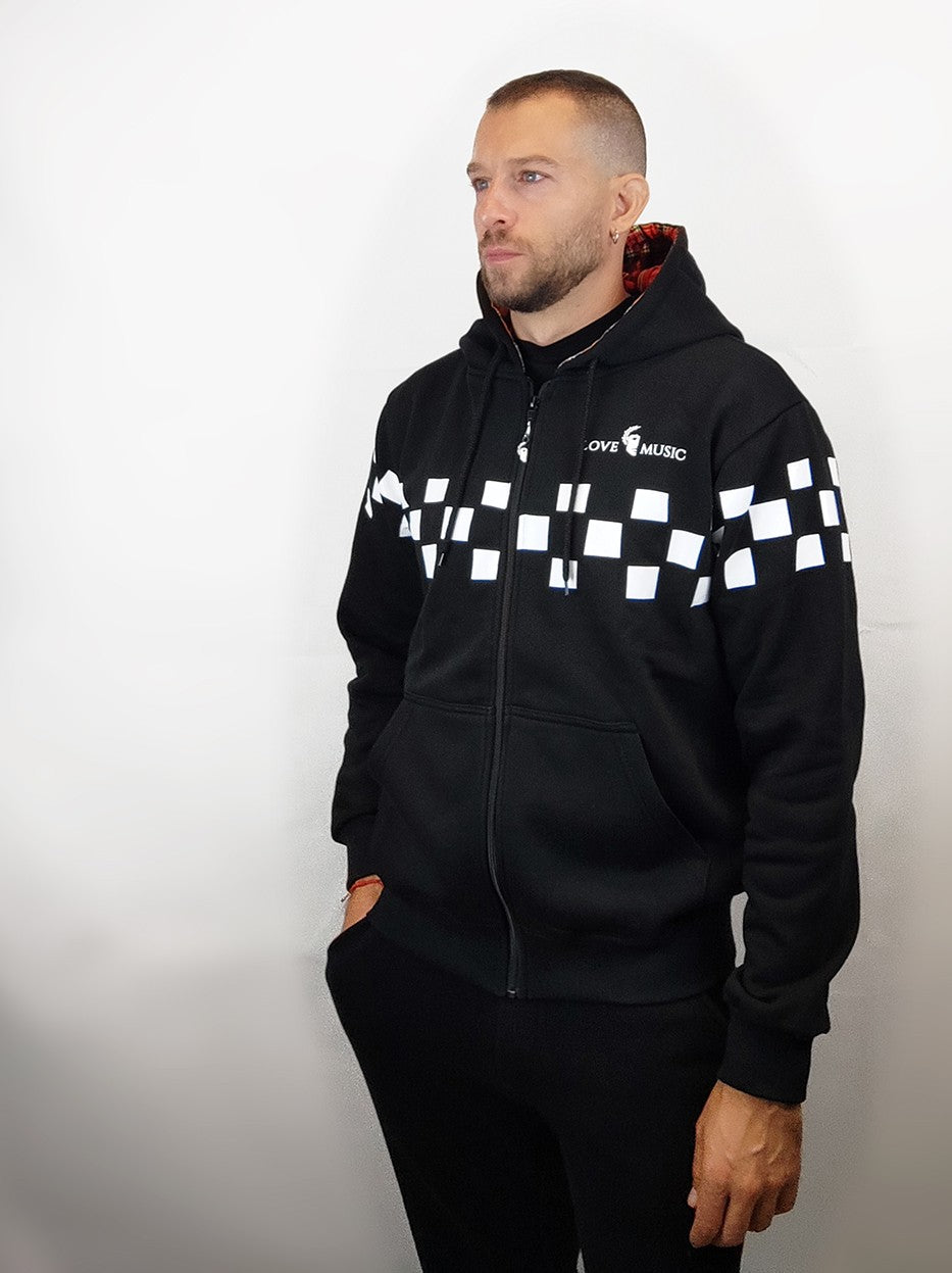 Sudadera ska love music cremallera