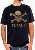 CAMISETA CALAVERA ST.PAULI DORADO