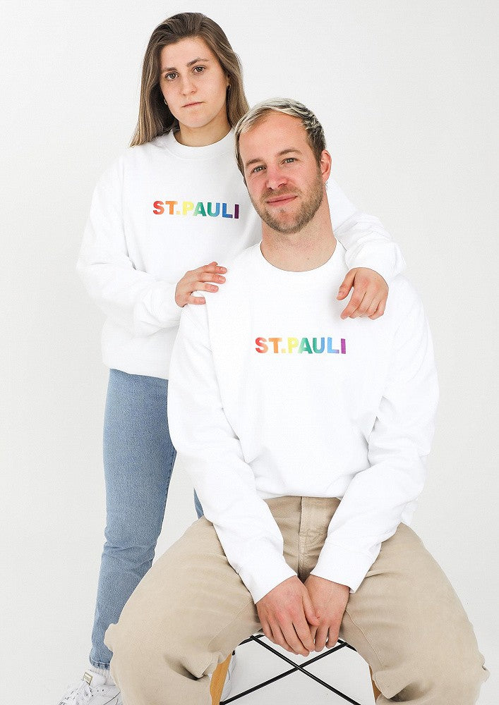 SUDADERA ARCOIRIS SUBLIMACIÓN BLANCA ST.PAULI