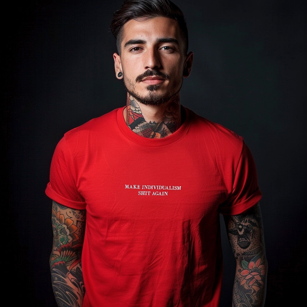CAMISETA BORDADA MAKE INDIVIDUALISM HOMBRE