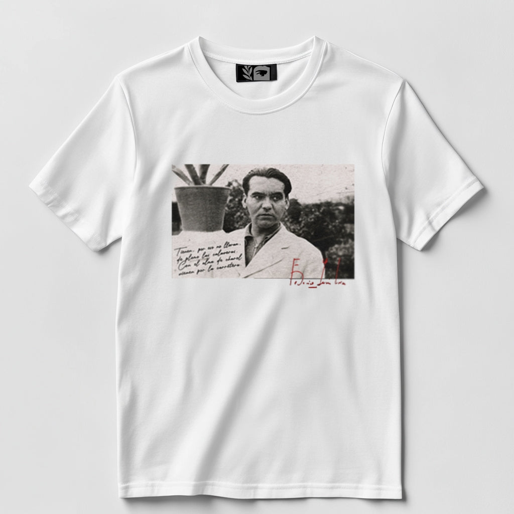 Camiseta Lorca poema blanca unisex