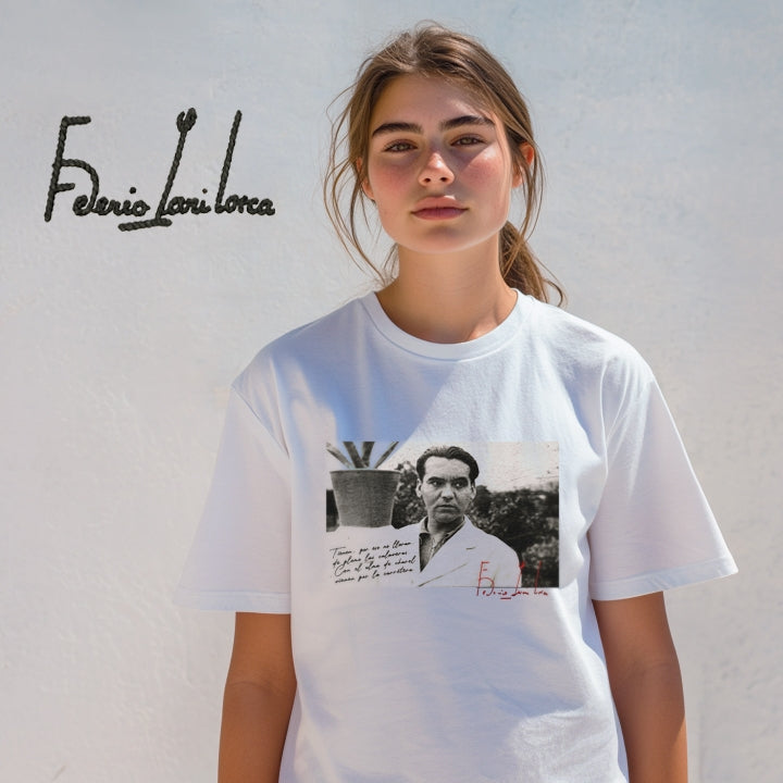 Camiseta mujer Lorca poema blanca