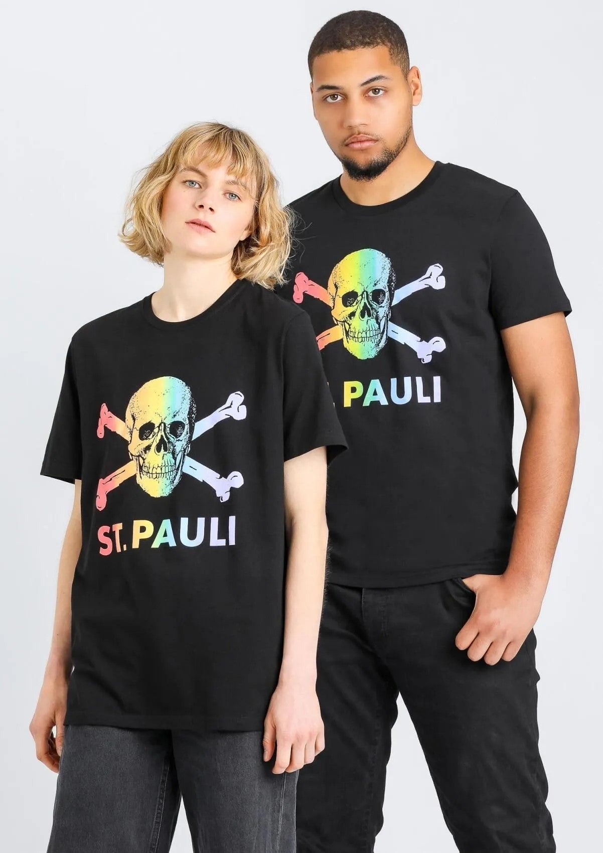 CAMISETA CALAVERA ST.PAULI ARCOIRIS