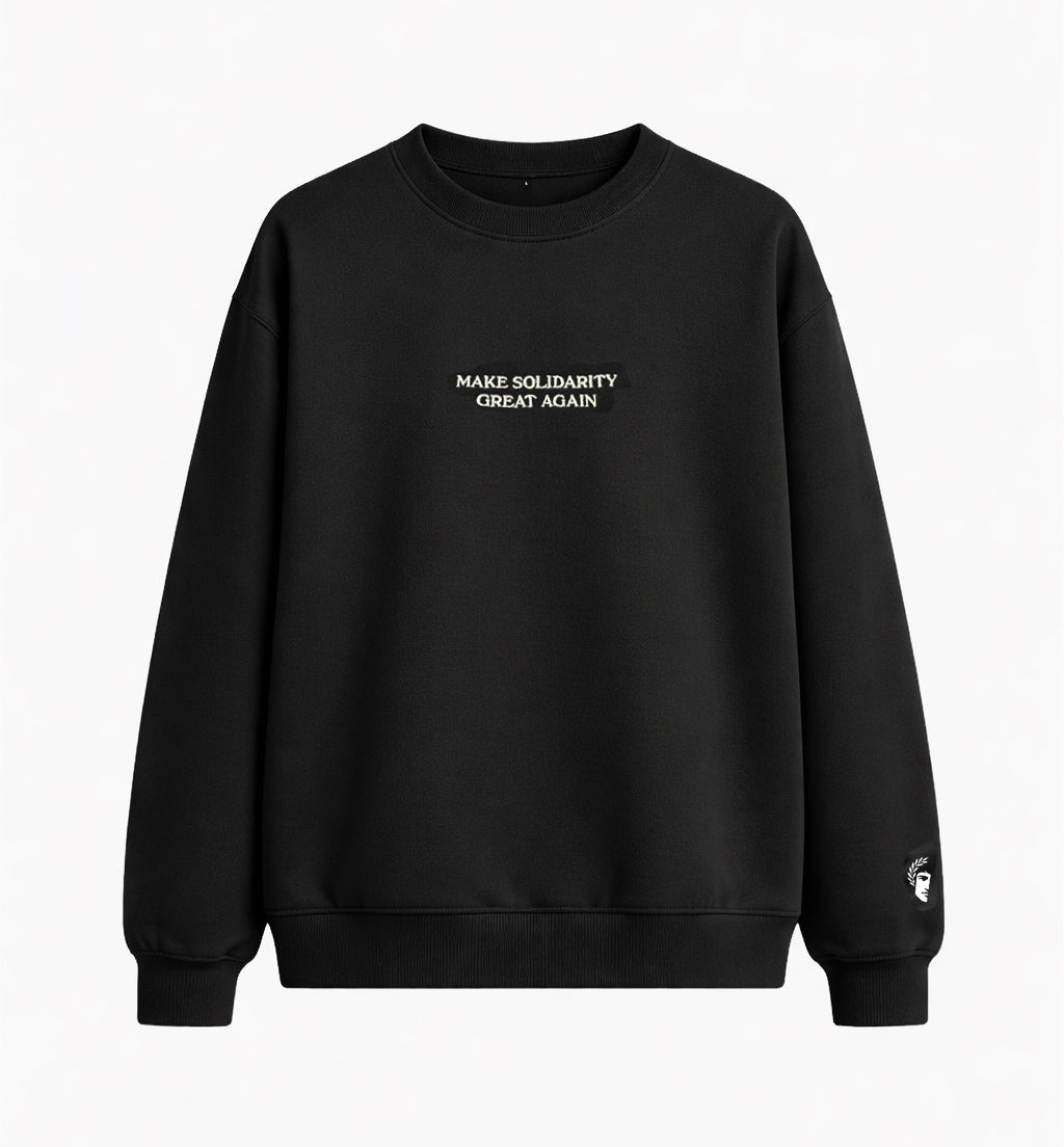 SUDADERA CUELLO REDONDO MAKE SOLIDARITY GREAT AGAIN