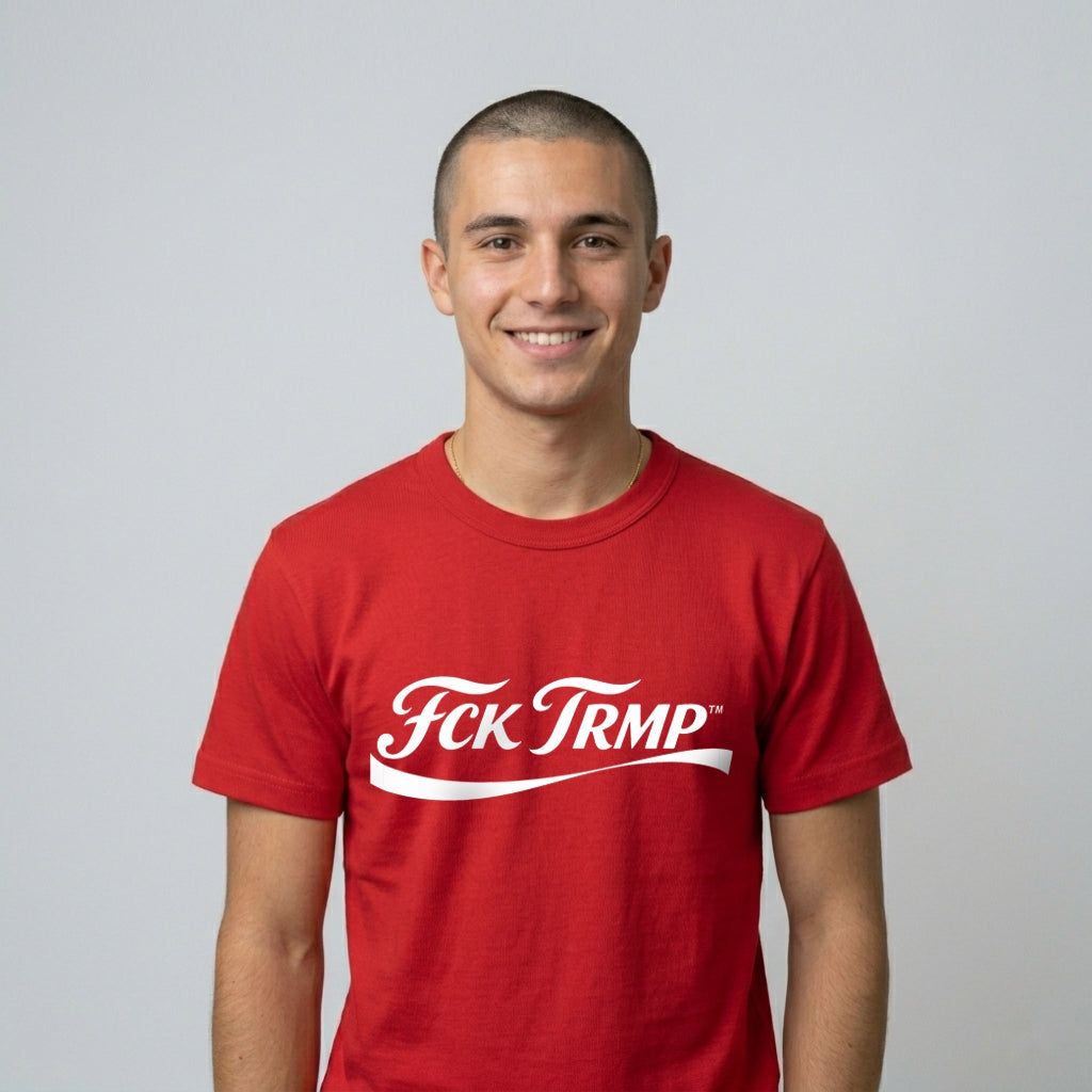 CAMISETA ROJA FUCK TRUMP COLA UNISEX