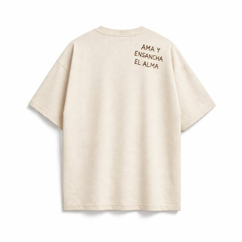 CAMISETA AMA Y ENSANCHA OVERSIZE BEIGE UNISEX