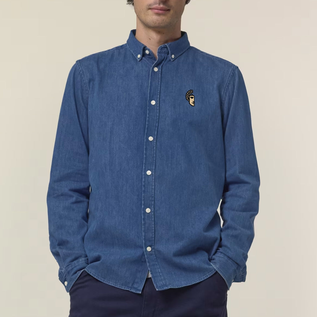 CAMISA DENIM LOGO 198