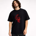 CAMISETA LOGO DIFUMINADO OVERSIZED NEGRA
