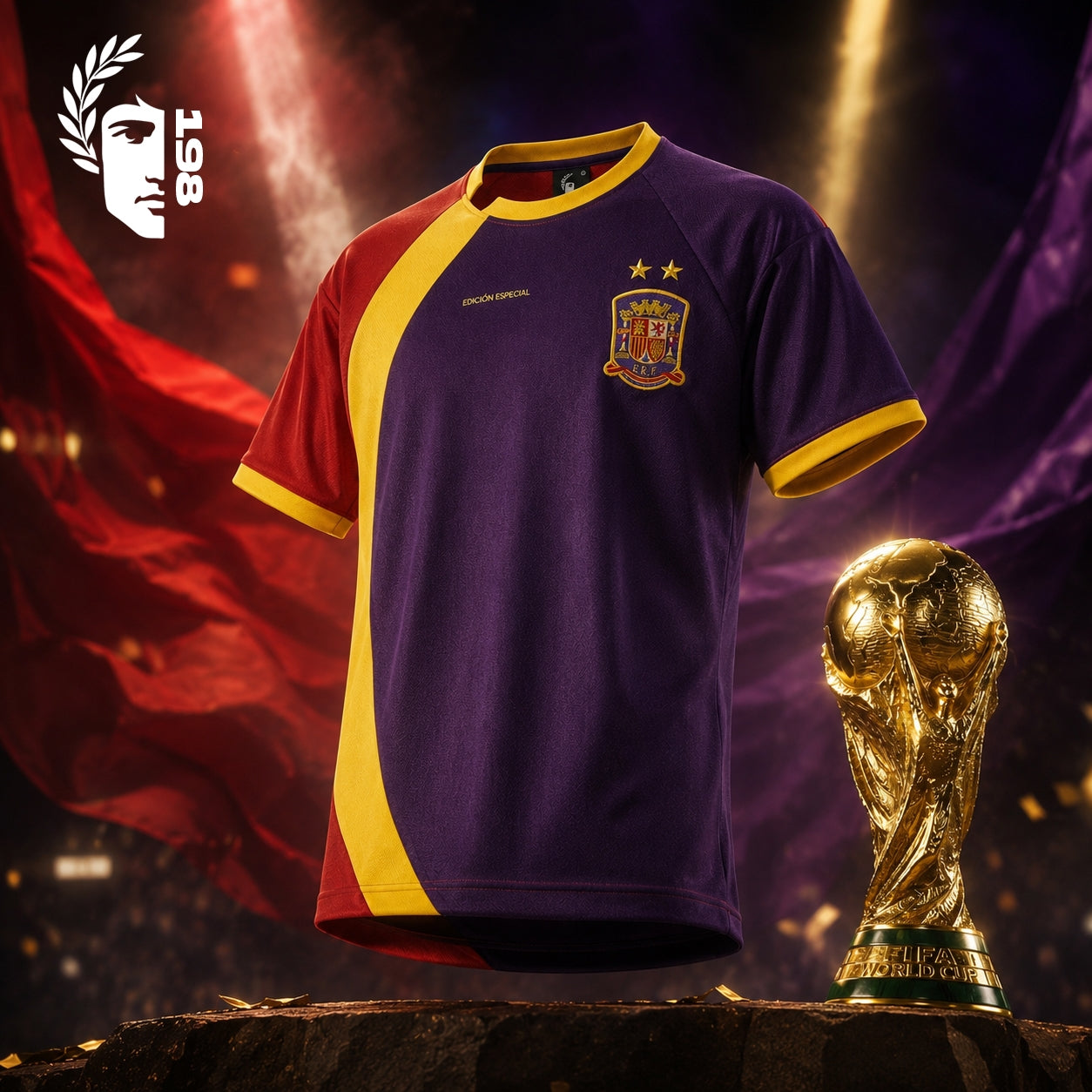 Camiseta Selección Republicana Fútbol Bicampeones dos estrellas