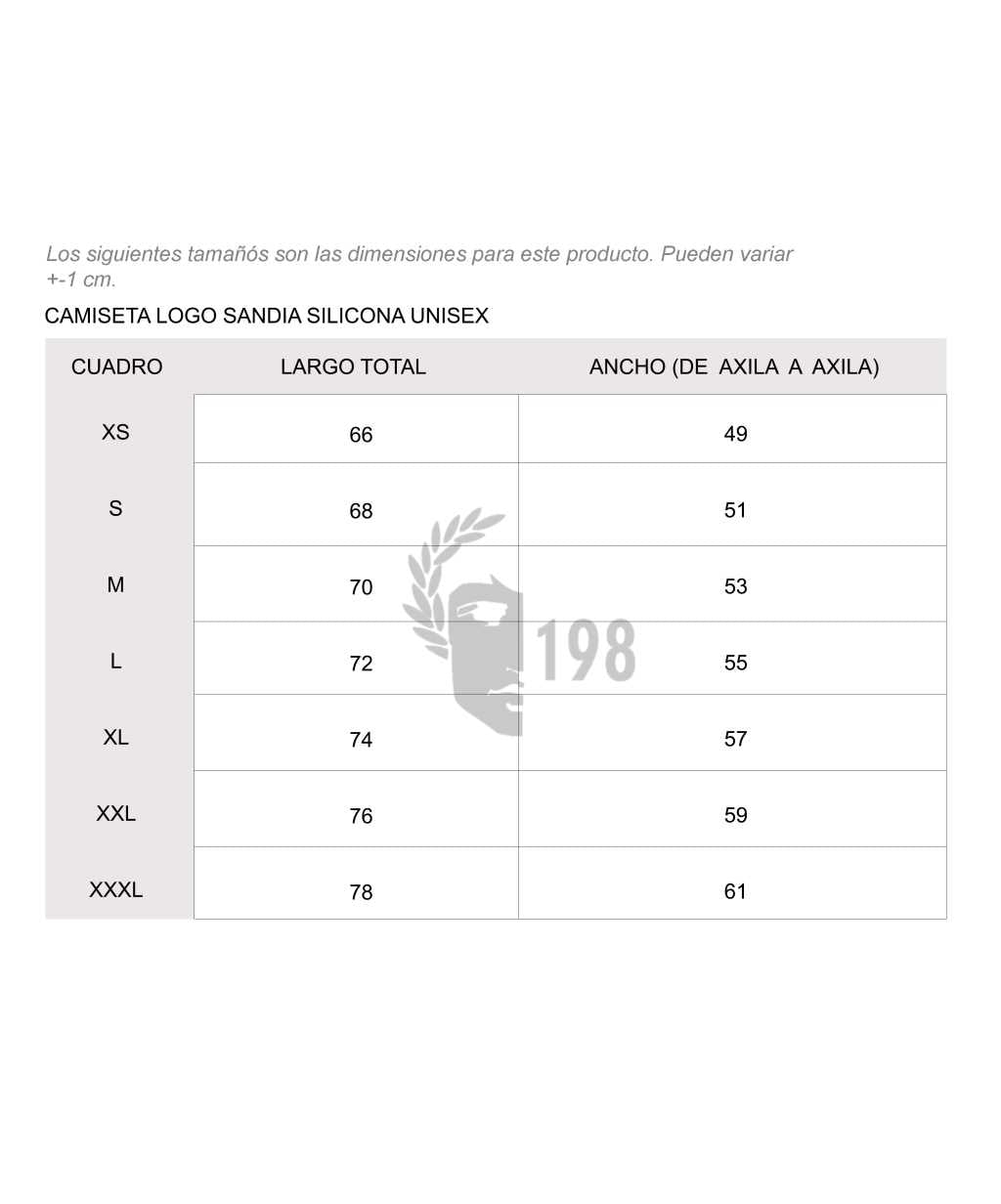 Guía de tallas