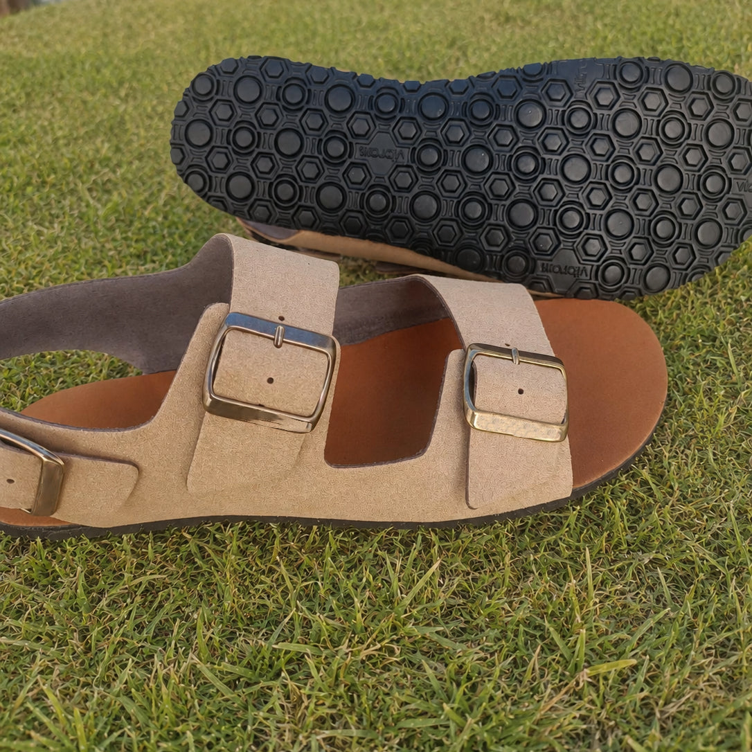 SANDALIA BAREFOOT 198 SUELA VIBRAM. PIEL VEGANA